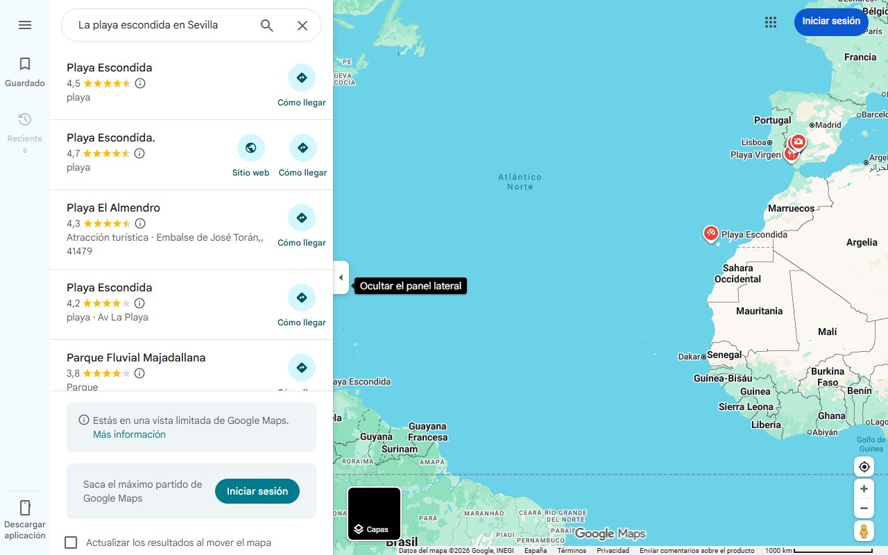 Mapa de La playa escondida en Sevilla: un paraíso natural único en la provincia