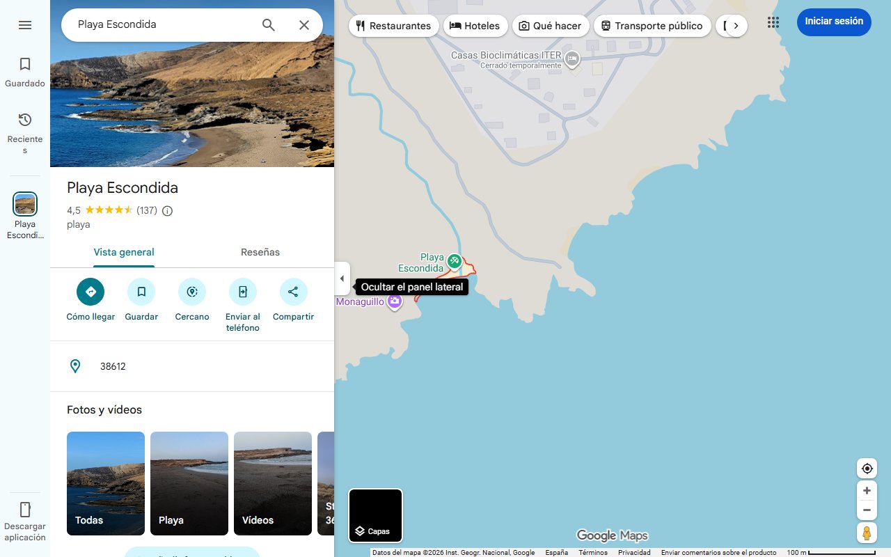 Mapa de La playa escondida junto a un castillo medieval que muy pocos conocen en España
