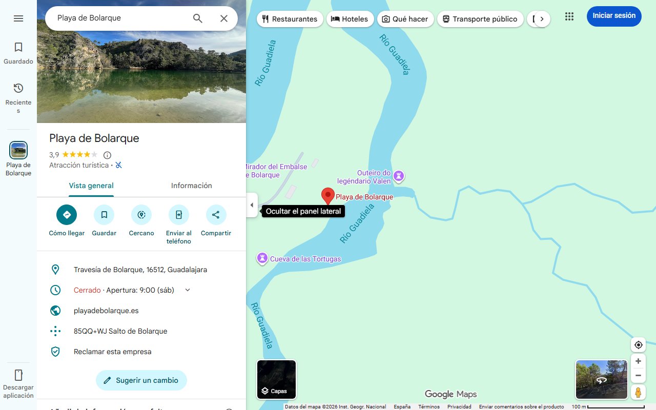 Mapa de La playa ideal a la que debes ir sí o sí en Guadalajara: a una hora y media de Madrid en el llamado Mar de Castilla