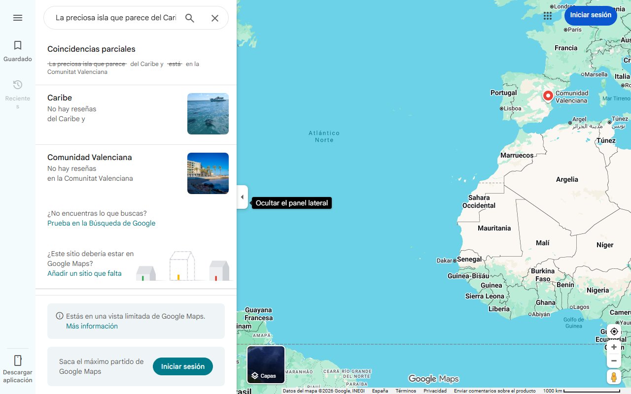 Mapa de La preciosa isla que parece del Caribe y está en la Comunitat Valenciana