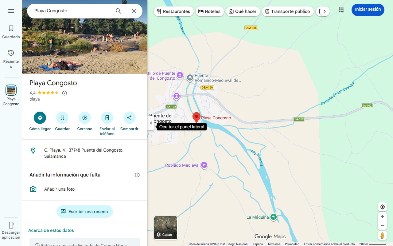 Mapa de La preciosa playa de Salamanca que no te puedes perder este verano: ocio y diversión en un lugar privilegiado