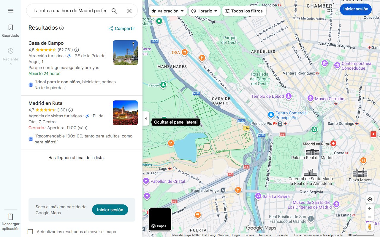Mapa de La ruta a una hora de Madrid perfecta para ir con niños: con merenderos y un río azul turquesa