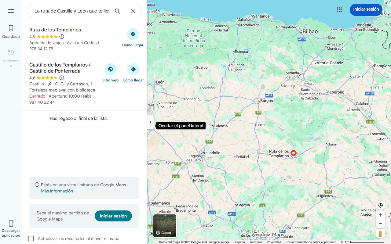 Mapa de La ruta de Castilla y León que te llevará a ver la torre templaria más extraña