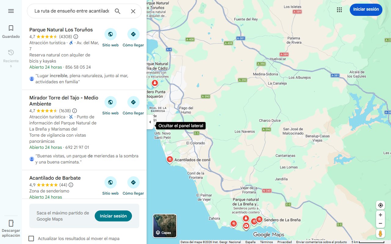 Mapa de La ruta de ensueño entre acantilados y playas increíbles que puedes hacer en Cádiz: «Una joya escondida del sur de España»