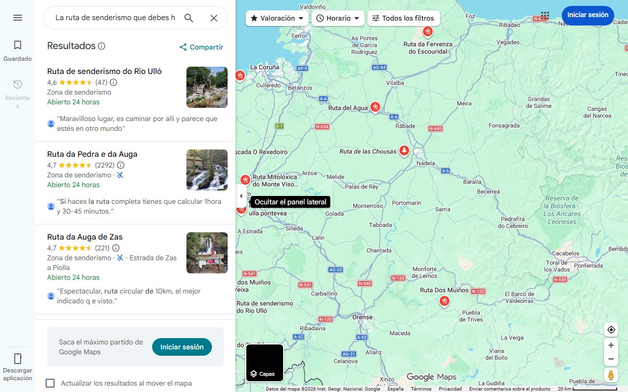 Mapa de La ruta de senderismo que debes hacer sí o sí en Galicia: con una de las cascadas más altas de la región en un frondoso bosque