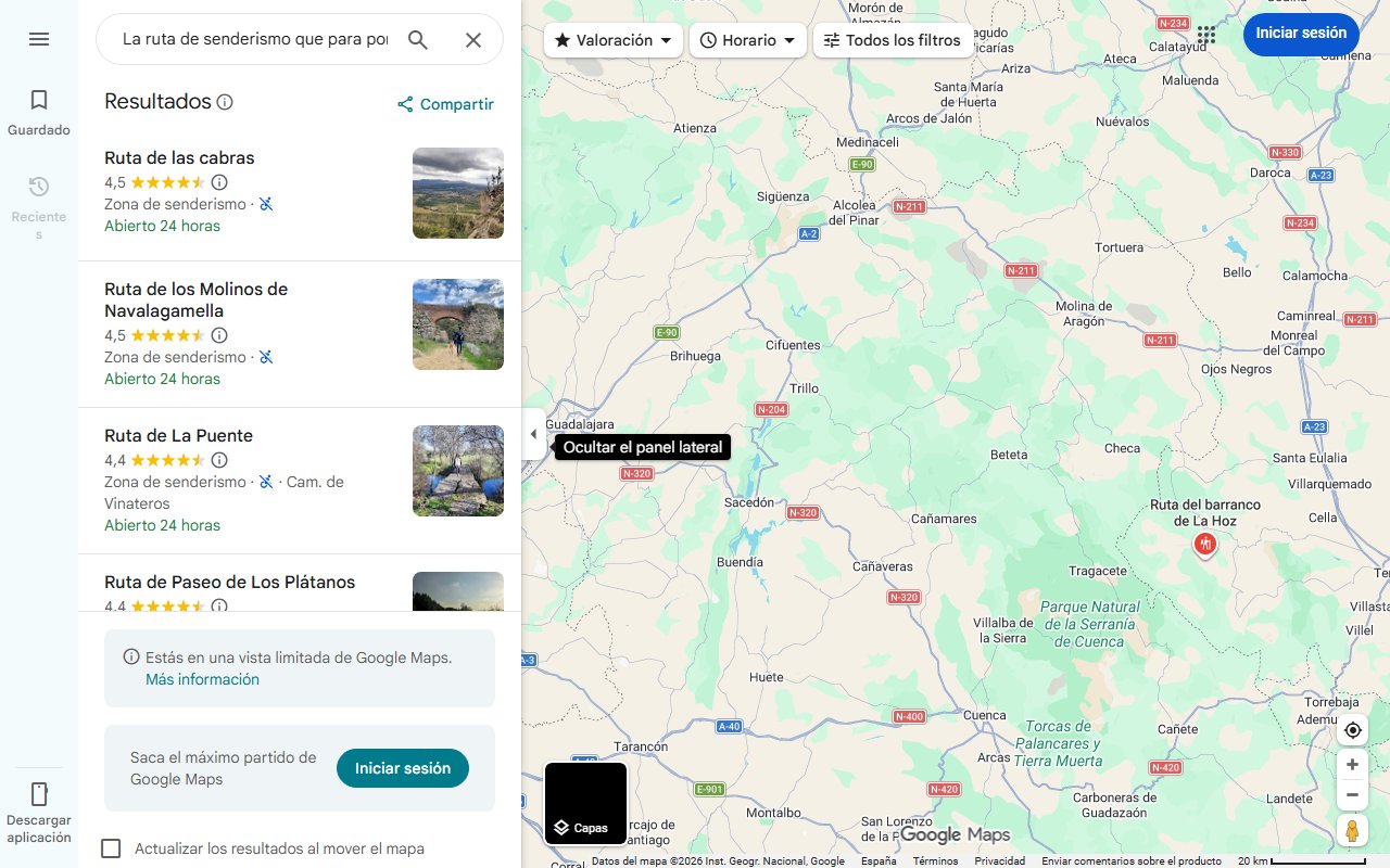 Mapa de La ruta de senderismo que para por este pueblo, considerado uno de los más bonitos de España