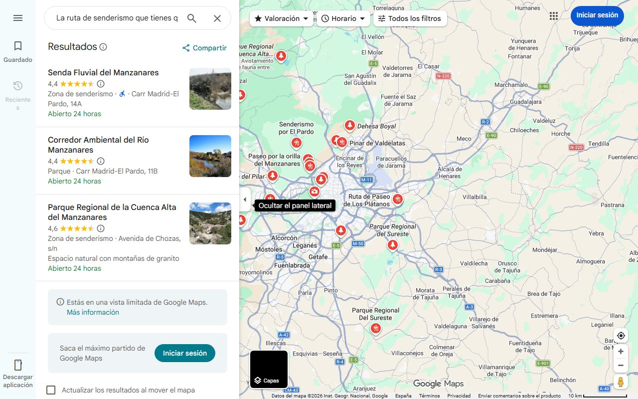 Mapa de La ruta de senderismo que tienes que hacer sí o sí en este Parque Natural: fácil y que atraviesa una antigua vía minera