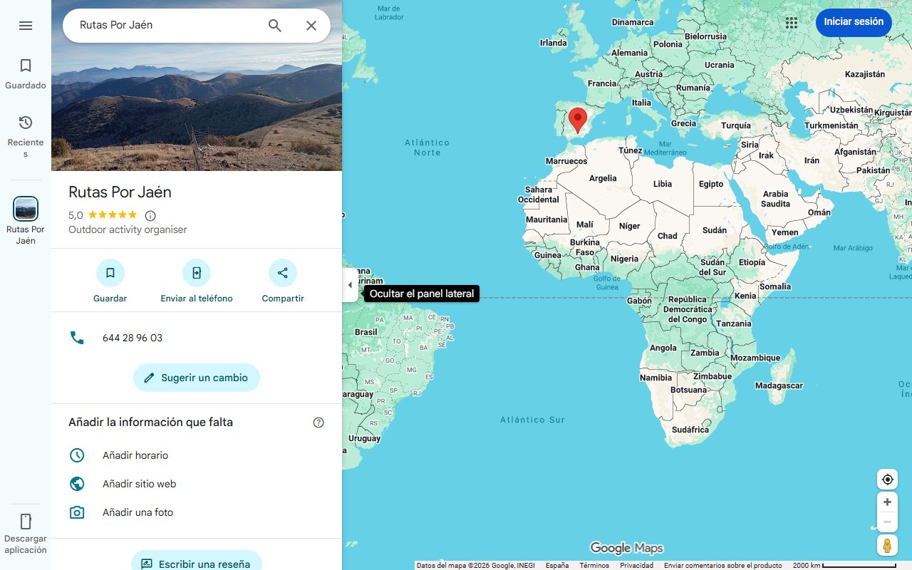 Mapa de La ruta más fresquita a un paso de Jaén donde puedes bañarte mientras haces senderismo