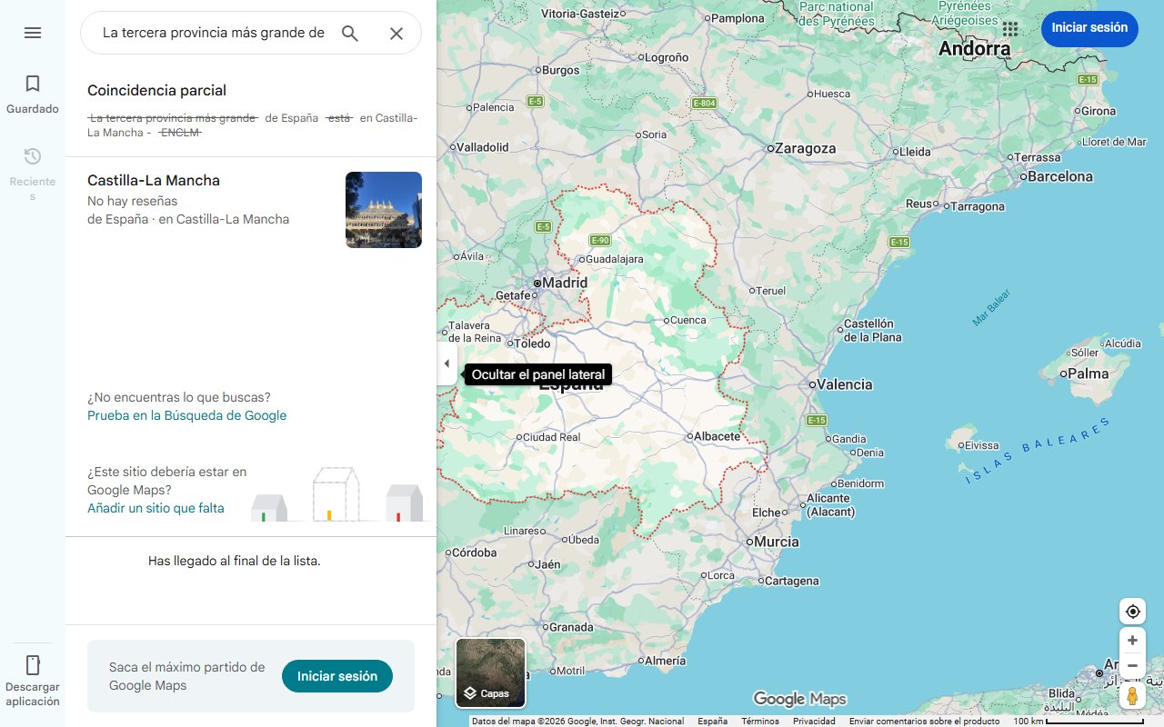 Mapa de La tercera provincia más grande de España está en Castilla-La Mancha - ENCLM