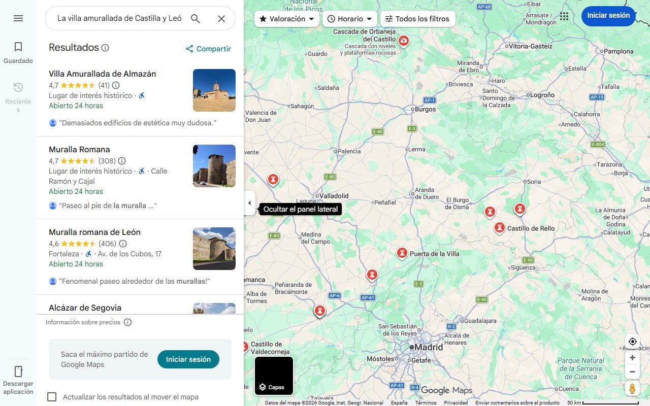 Mapa de La villa amurallada de Castilla y León que tienes que visitar sí o sí: a orillas del Duero y con una plaza típicamente castellana