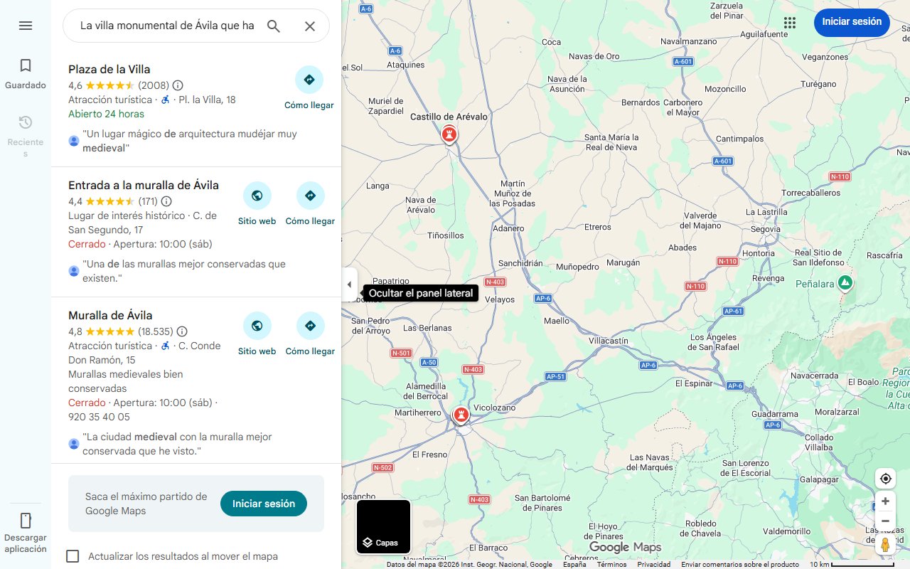 Mapa de La villa monumental de Ávila que ha pasado de enclave medieval a nuevo destino del arte contemporáneo