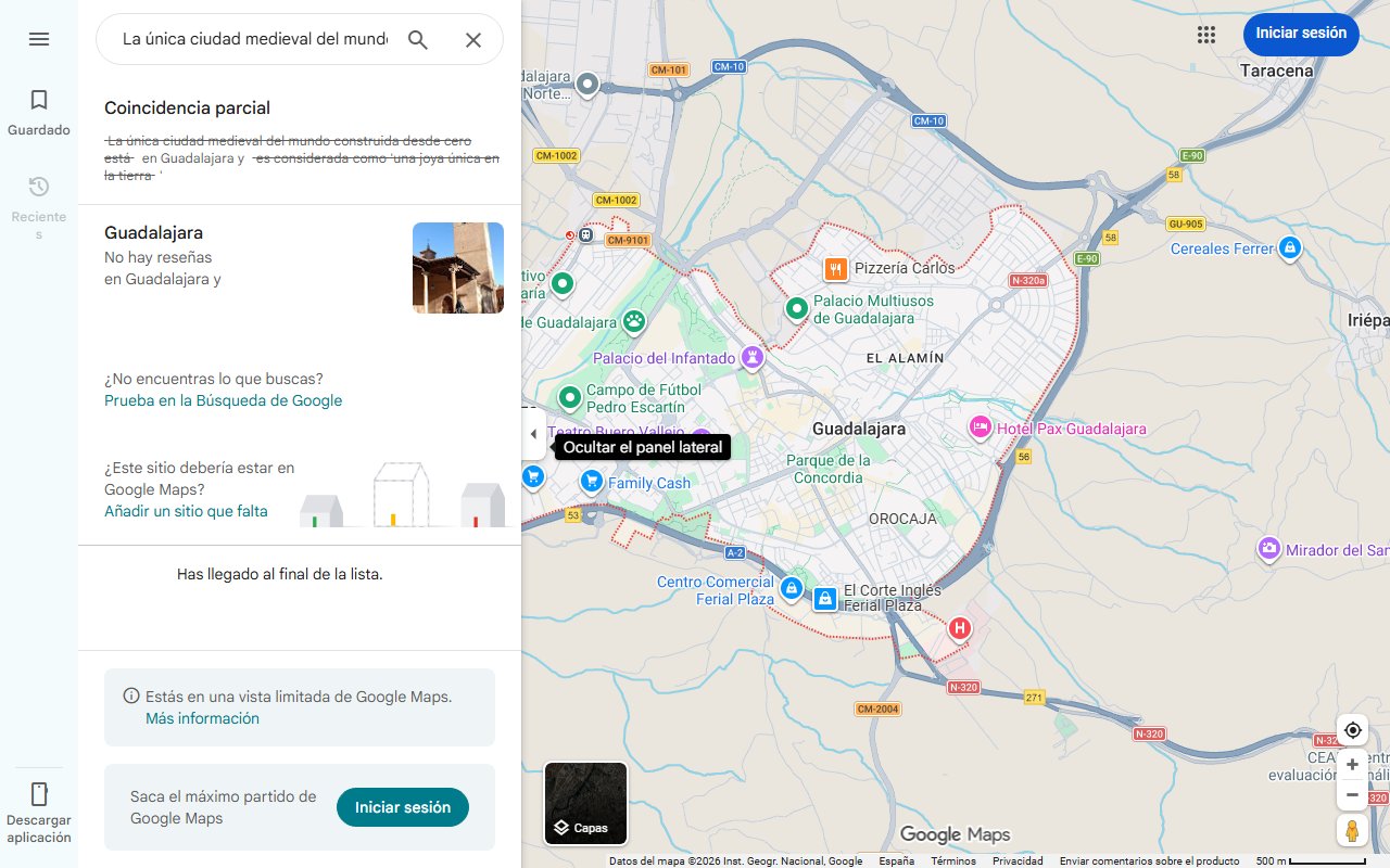 Mapa de La única ciudad medieval del mundo construida desde cero está en Guadalajara y es considerada como 'una joya única en la tierra'