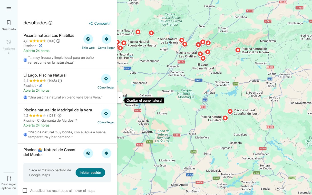 Mapa de Las 10 mejores piscinas naturales en Extremadura para refrescarte este verano | Hoy