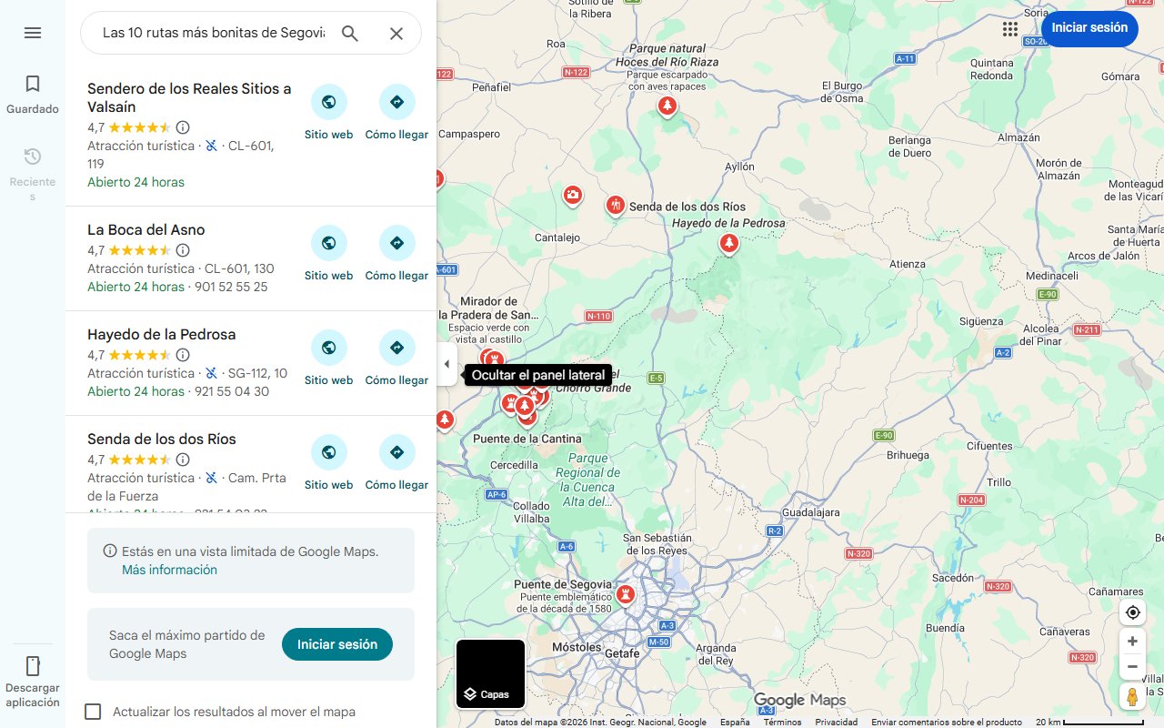 Mapa de Las 10 rutas más bonitas de Segovia: impresionantes paisajes, pueblos tradicionales y la subida a su montaña más alta