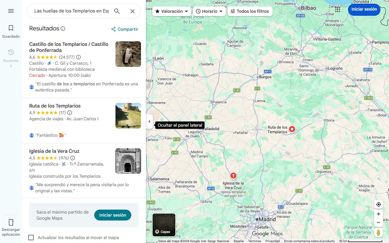 Mapa de Las huellas de los Templarios en España: Estos son los edificios más emblemáticos de la Orden