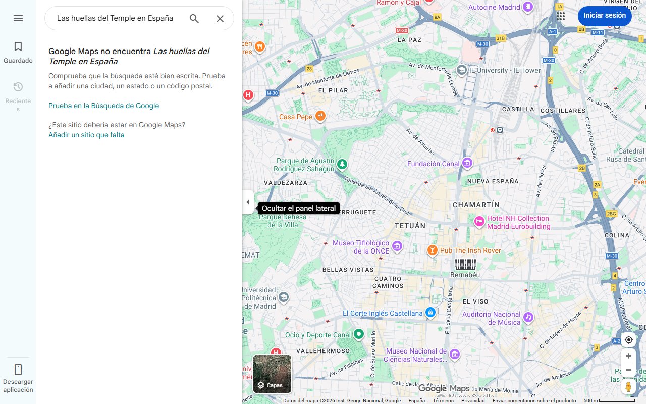 Mapa de Las huellas del Temple en España: castillos, iglesias y fortalezas templarias que aún puedes visitar