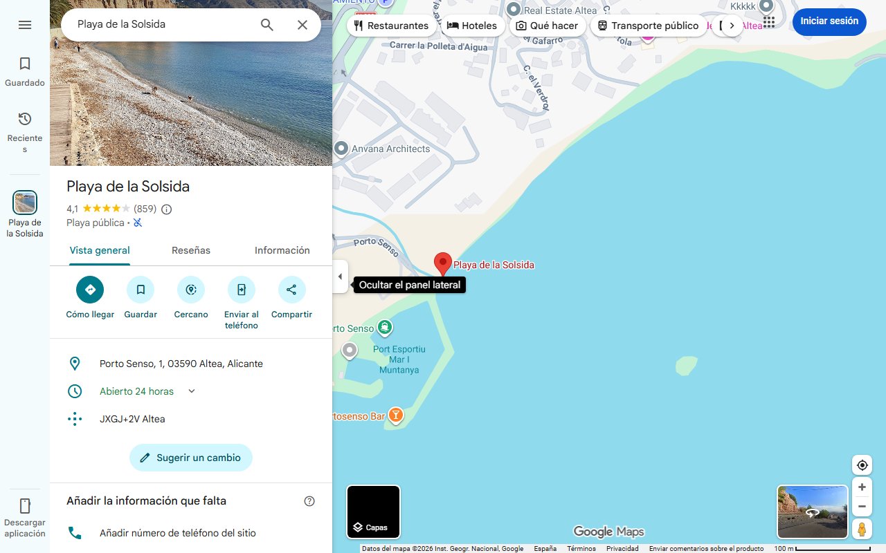 Mapa de Las joyas naturales de Altea: estas son las 6 calas alteanas que tienes que visitar este verano