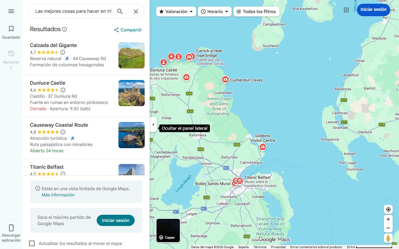 Mapa de Las mejores cosas para hacer en Irlanda del Norte | Ireland.com