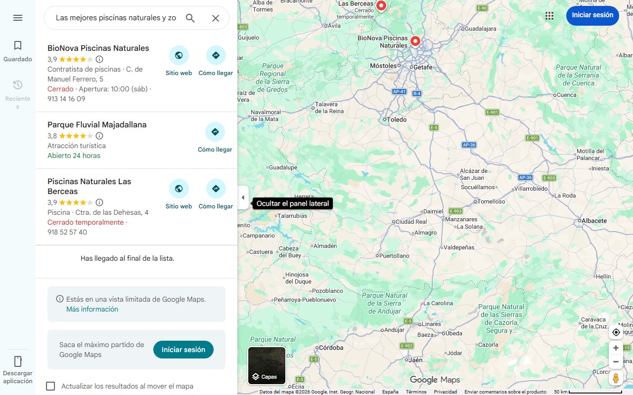 Mapa de Las mejores piscinas naturales y zonas de baño en Sevilla para combatir el calor este verano