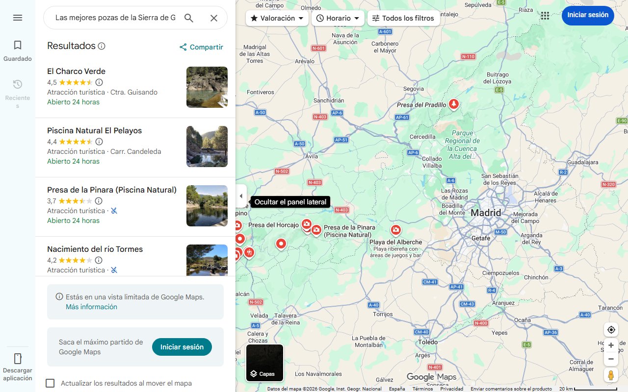 Mapa de Las mejores pozas de la Sierra de Gredos en las que tienes que darte un baño sí o sí: aguas cristalinas a menos de dos horas de Madrid