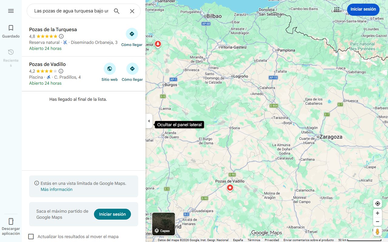 Mapa de Las pozas de agua turquesa bajo un puente medieval a una hora de Barcelona para bañarse este verano
