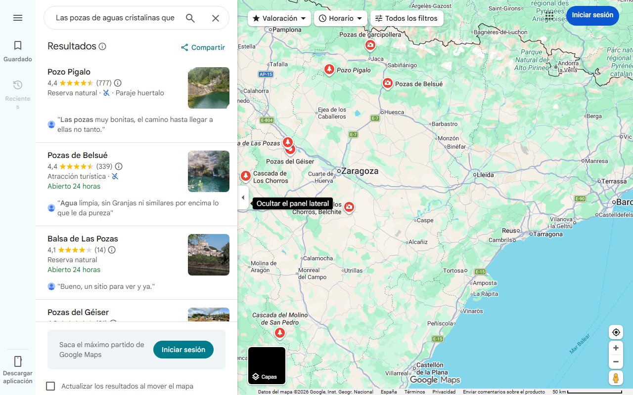 Mapa de Las pozas de aguas cristalinas que parecen de película, pero están en Aragón: junto a un pueblo recuperado