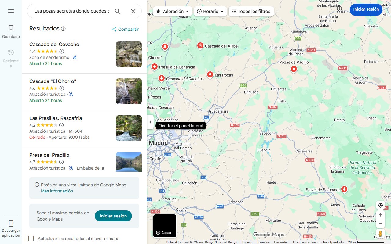 Mapa de Las pozas secretas donde puedes bañarte este verano: con cascadas de agua fría y cristalina (y sin aglomeraciones)