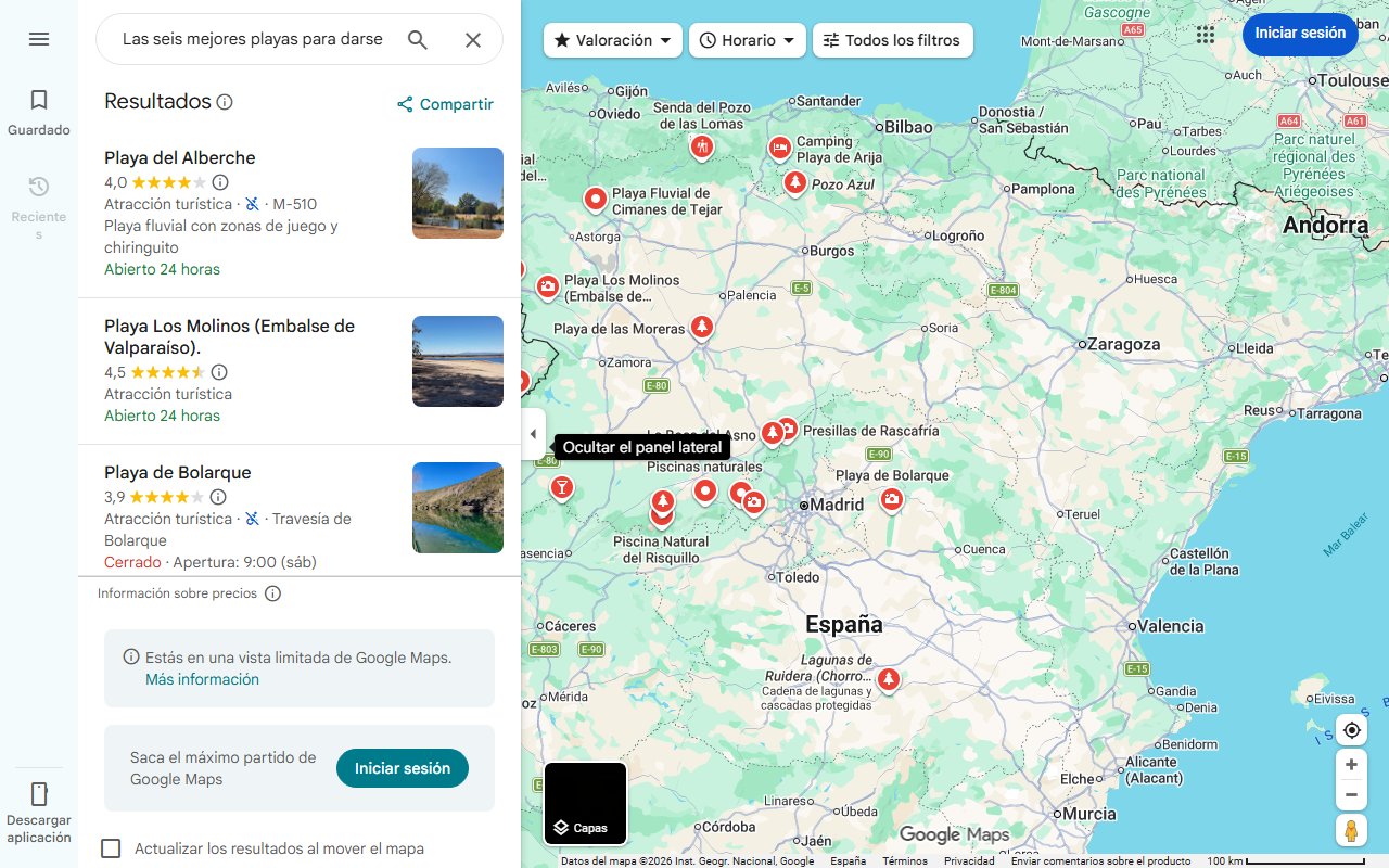 Mapa de Las seis mejores playas para darse un chapuzón sin salir de Castilla y León