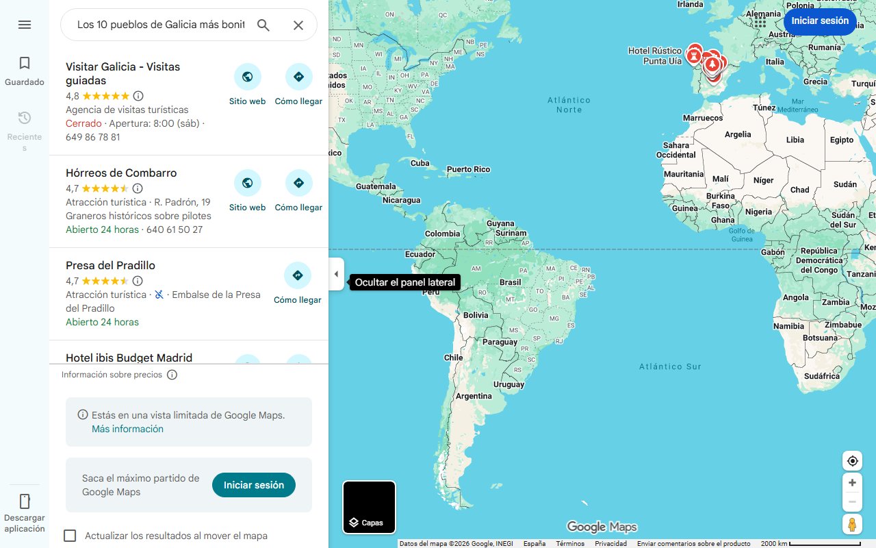 Mapa de Los 10 pueblos de Galicia más bonitos para visitar en un día o en una escapada de fin de semana