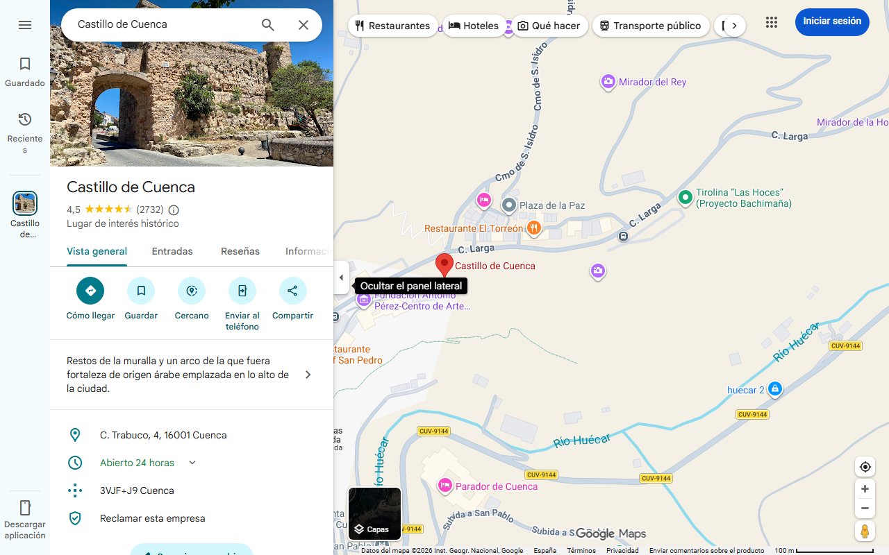 Mapa de Los 5 castillos más impresionantes de Cuenca: un viaje a la Edad Media a través de sus muros