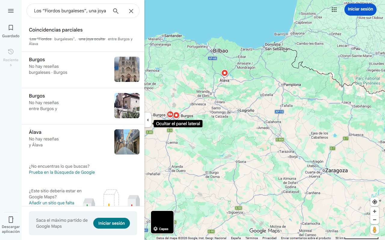 Mapa de Los “Fiordos burgaleses”, una joya oculta entre Burgos y Álava