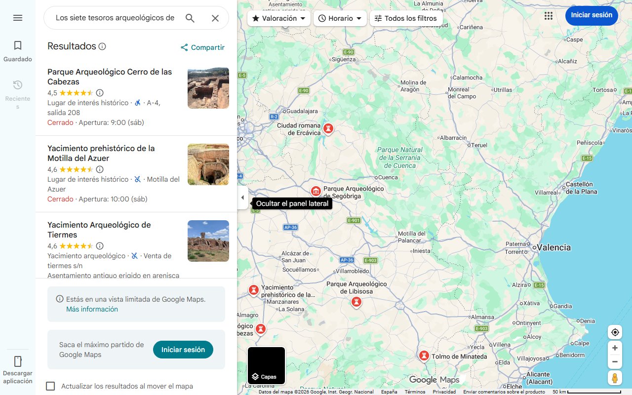 Mapa de Los siete tesoros arqueológicos de Castilla-La Mancha que te harán viajar al pasado