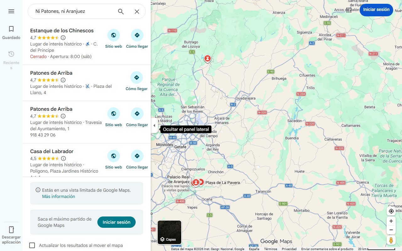 Mapa de Ni Patones, ni Aranjuez: este es el desconocido pueblo de Madrid que debes visitar antes de que acabe la primavera