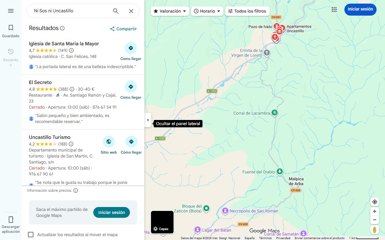 Mapa de Ni Sos ni Uncastillo: la joya olvidada de las Cinco Villas que merece una escapada