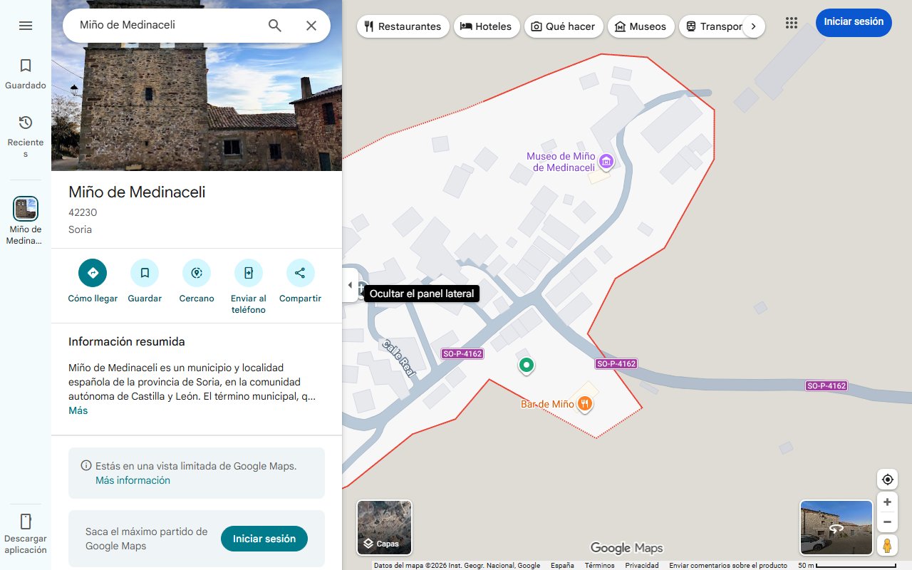 Mapa de Ni Vinuesa ni Medinaceli: el pueblo más bonito de Soria a los pies de la sierra y bañado por el río Duero