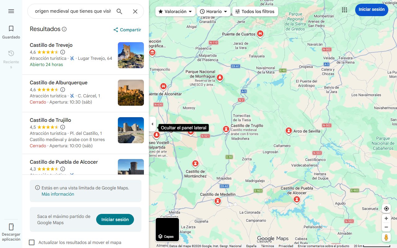 Mapa de El pueblo de origen medieval que tienes que visitar en Extremadura: declarado Conjunto Histórico-Artístico a los pies de la Sierra de Gredos