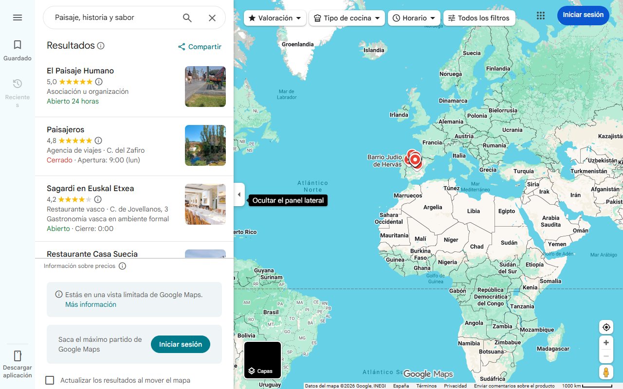 Mapa de Paisaje, historia y sabor: Cinco Villas como destino de turismo sostenible