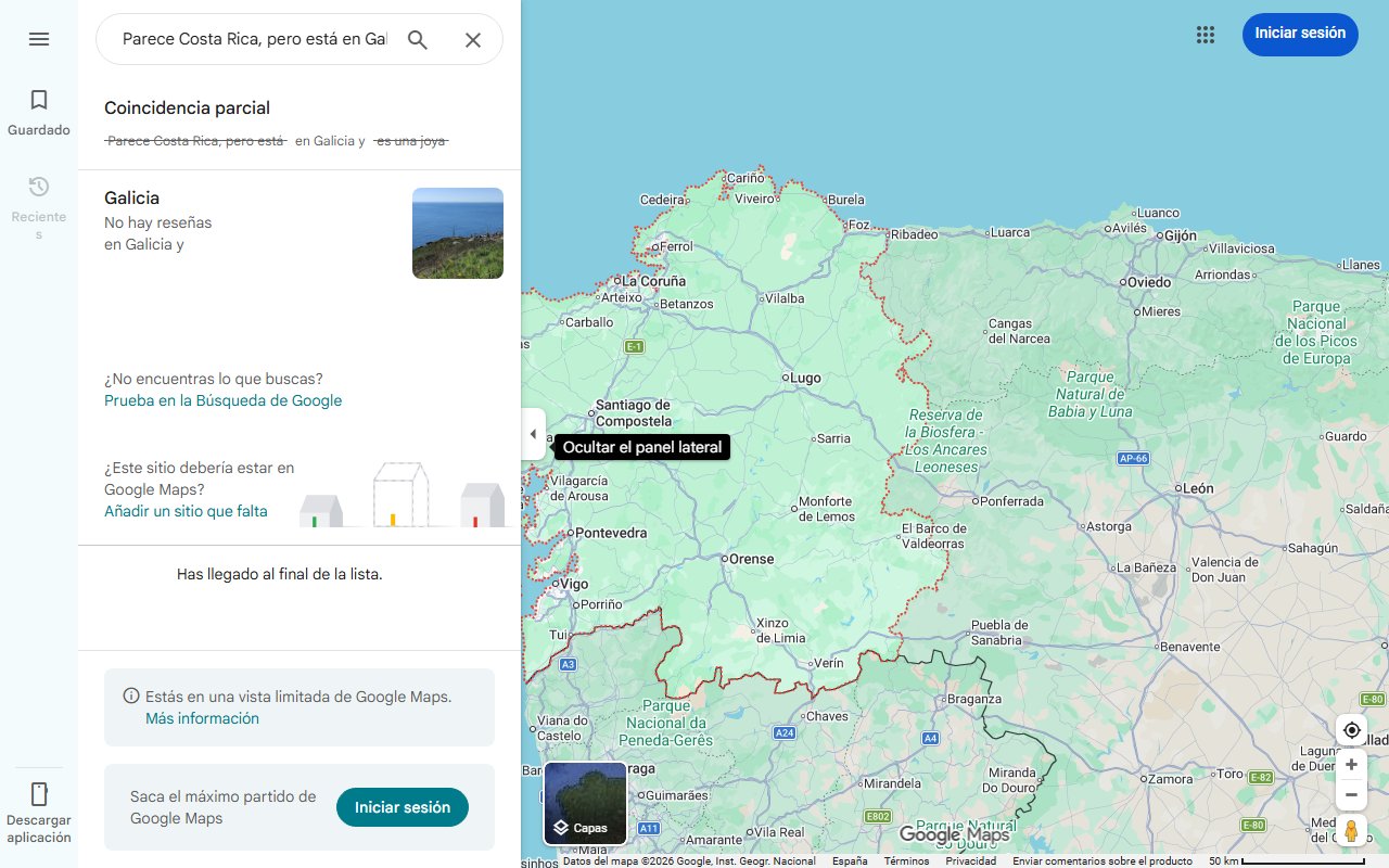 Mapa de Parece Costa Rica, pero está en Galicia y es una joya: la playa entre acantilados con agua cristalina