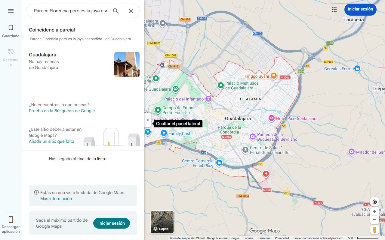 Mapa de Parece Florencia pero es la joya escondida de Guadalajara: el pueblo cercano a Madrid que tienes que visitar