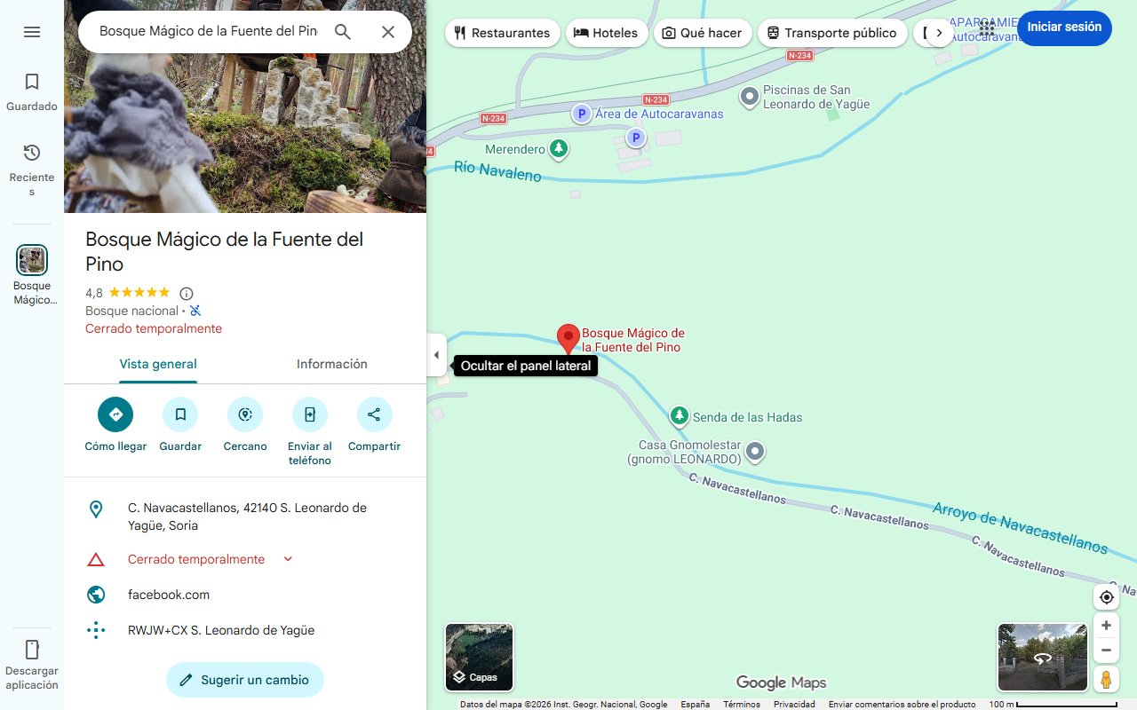 Mapa de Pasarela aérea en el bosque de pinos más extenso de Europa en Soria