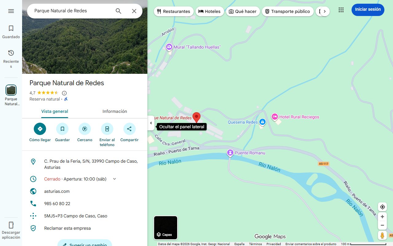 Mapa de Paseos senderistas para toda la familia siguiendo la corriente de los ríos del Parque Natural de Redes | El Comercio: Diario de Asturias