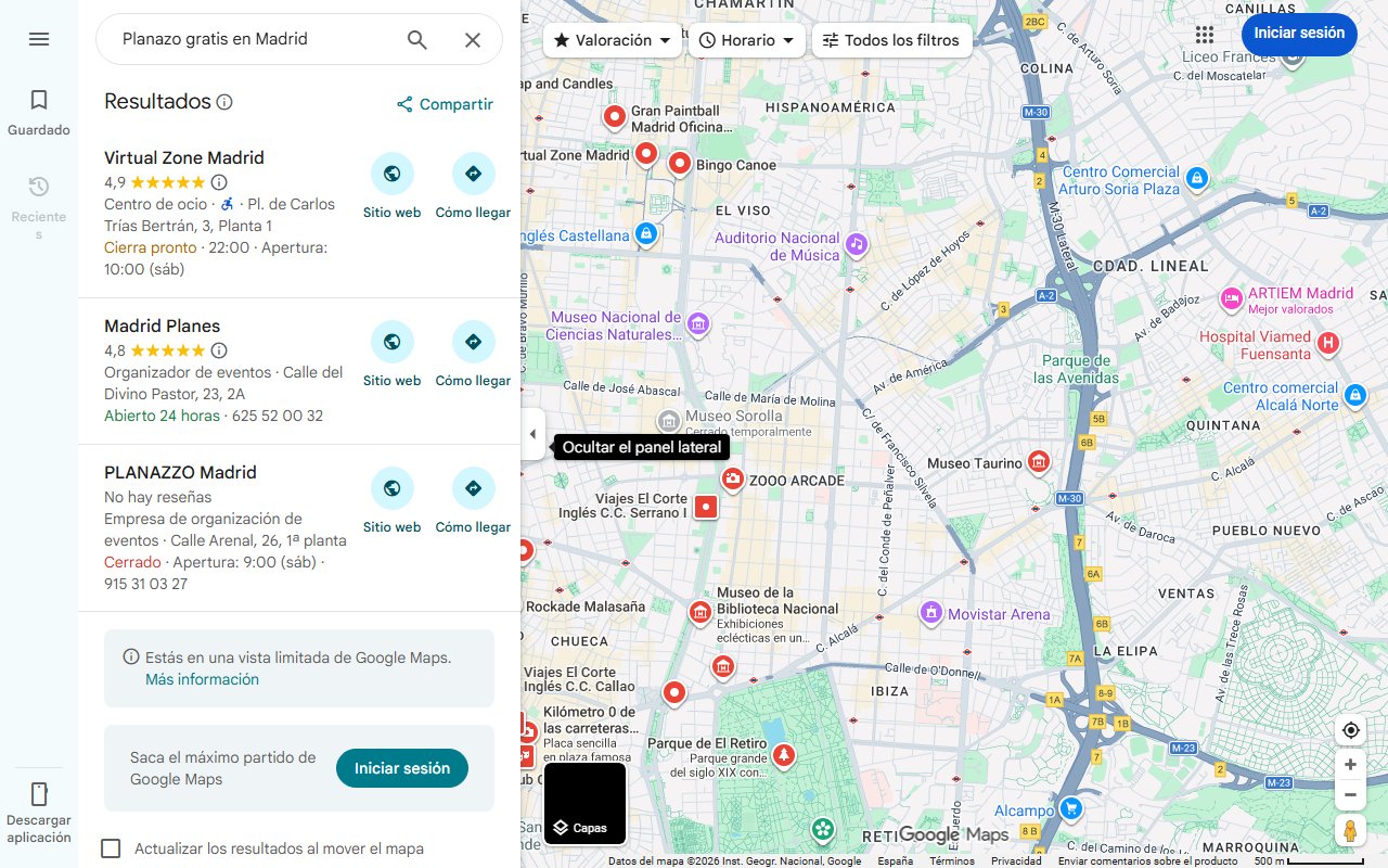 Mapa de Planazo gratis en Madrid: descubre el atardecer más bonito de Madrid a solo 10 minutos de Moncloa en un mirador con vistas al Manzanares