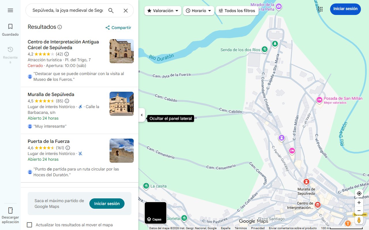 Mapa de Sepúlveda, la joya medieval de Segovia declarada Bien de Interés Cultural