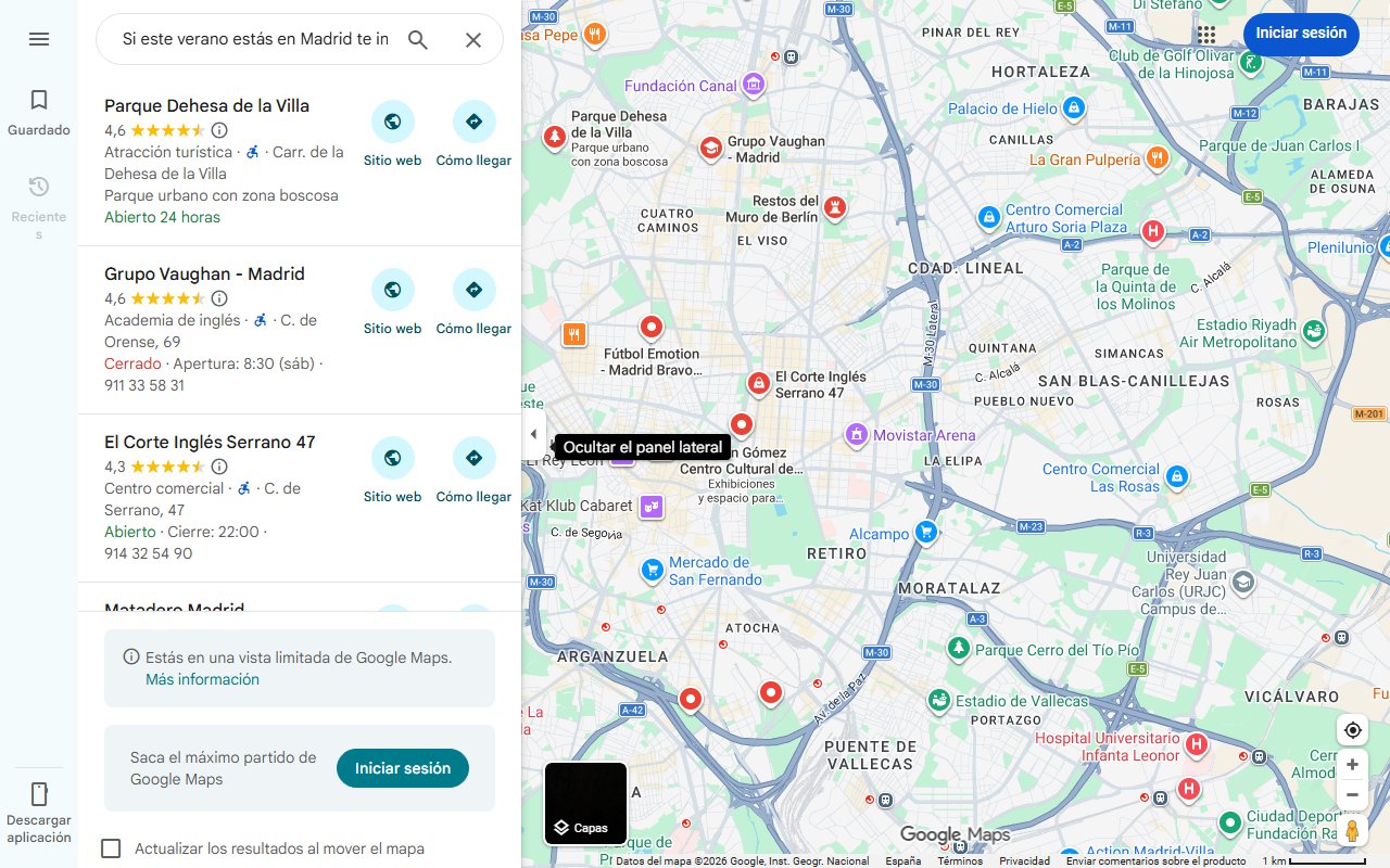 Mapa de Si este verano estás en Madrid te interesa: el pueblo que está a una hora de la capital que tiene las piscinas naturales más bonitas para pasar el día y desconectar