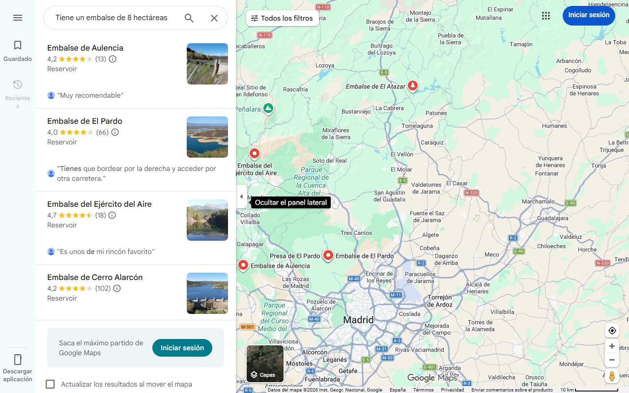 Mapa de Tiene un embalse de 8 hectáreas: el desconocido valle cerca de Madrid con rutas entre bosques