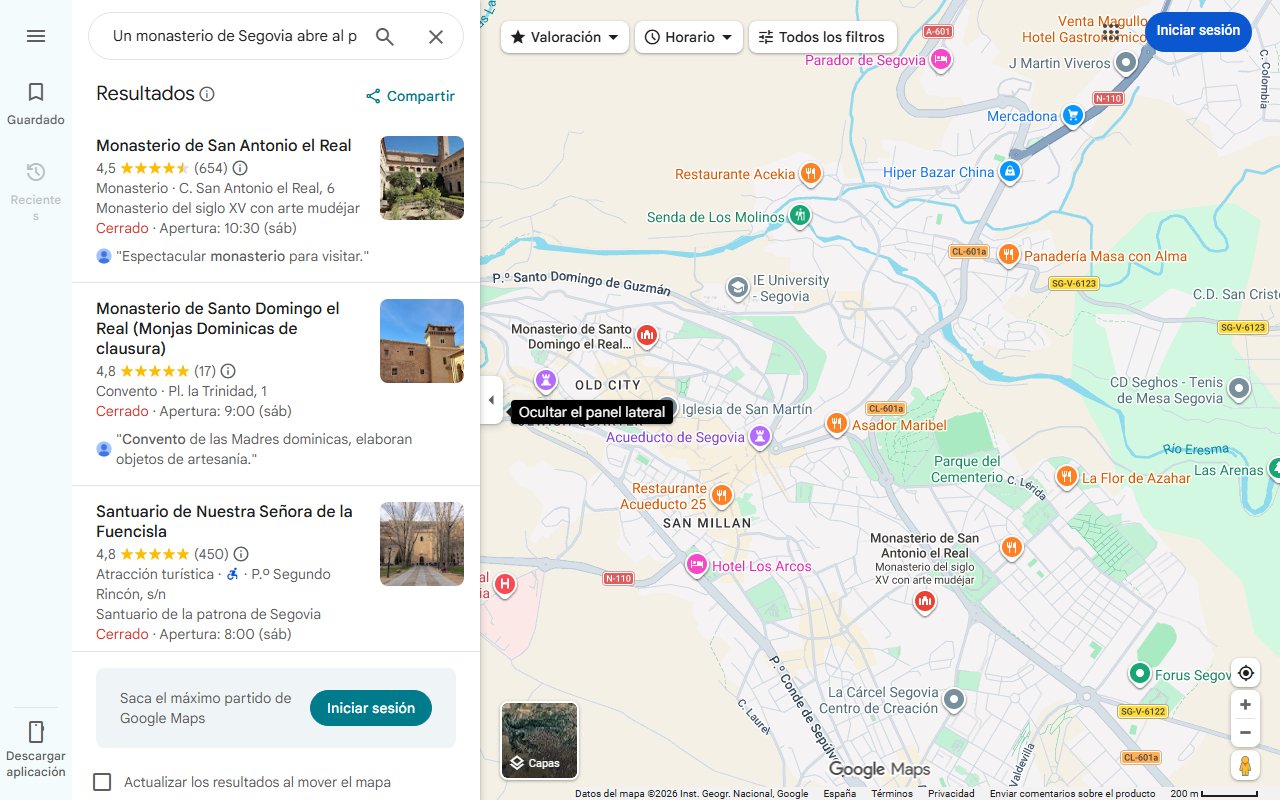 Mapa de Un monasterio de Segovia abre al público 600 años después, por primera vez - Segoviaudaz.es