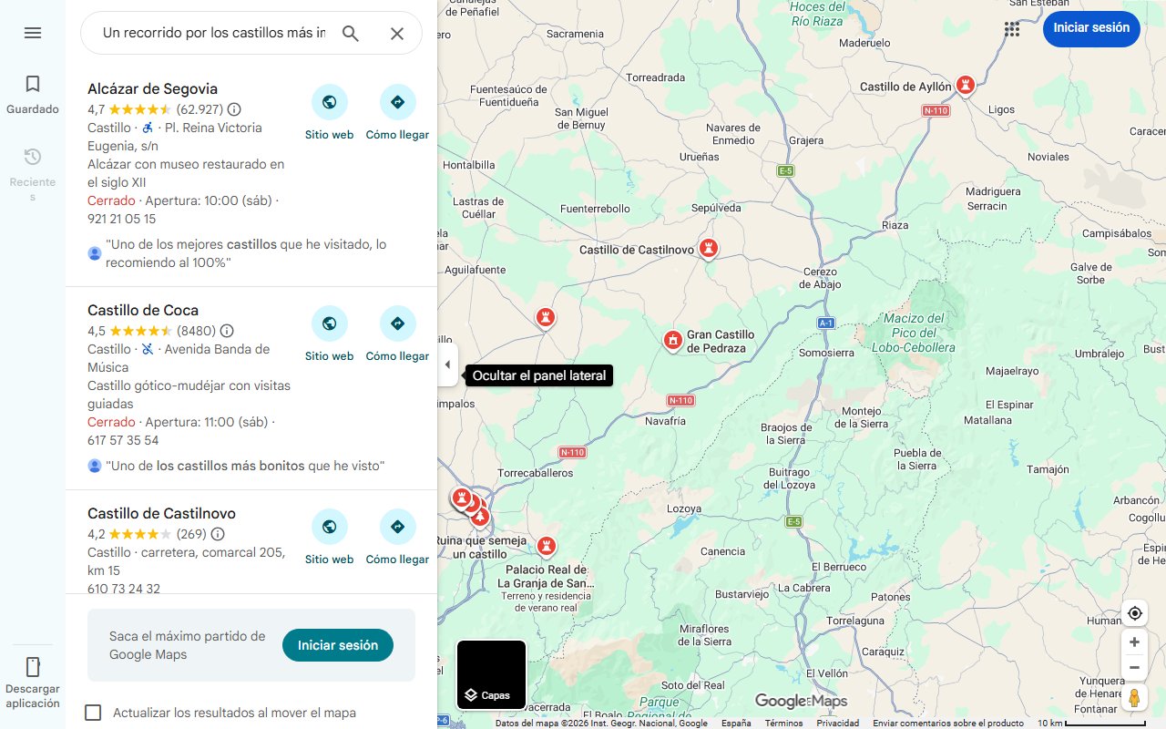 Mapa de Un recorrido por los castillos más impresionantes de Segovia: fortalezas milenarias y llenas de historia cerca de Madrid