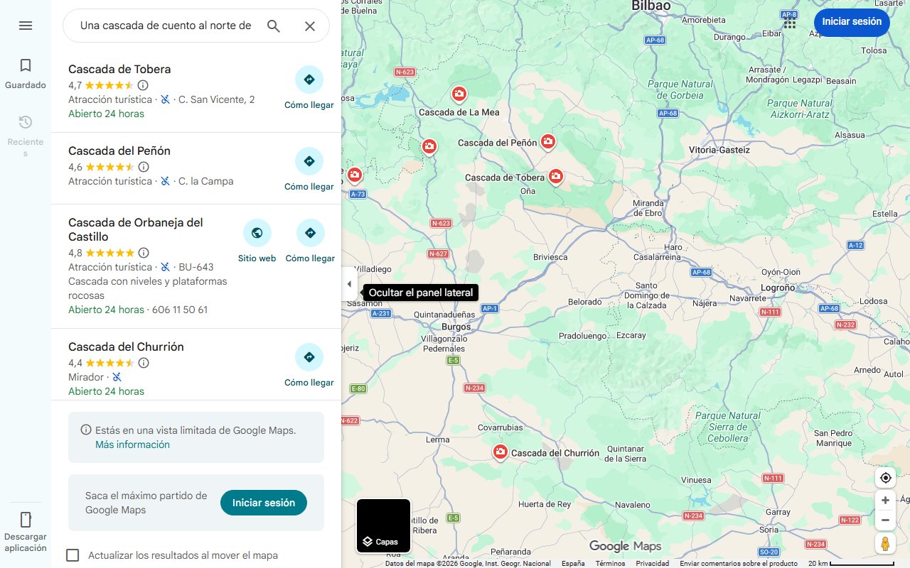 Mapa de Una cascada de cuento al norte de Burgos | El Correo