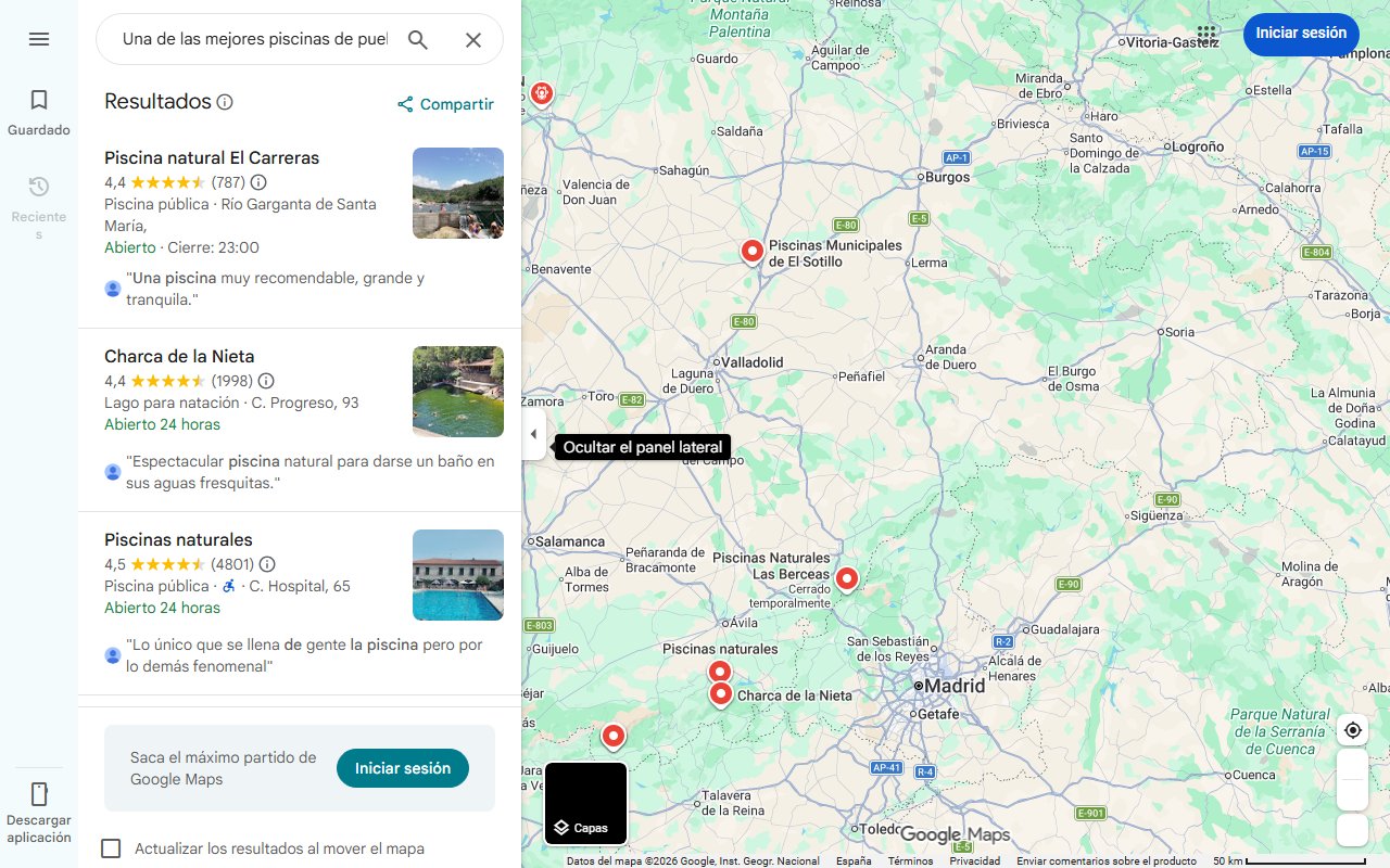 Mapa de Una de las mejores piscinas de pueblo de España está en Castilla y León, según una prestigiosa revista de viajes