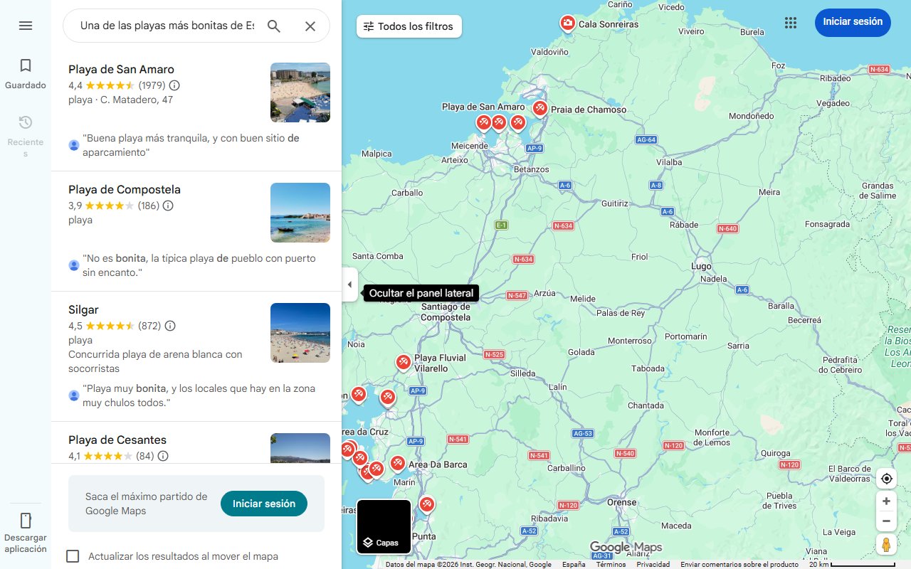 Mapa de Una de las playas más bonitas de España está en Galicia: arena blanca y aguas cristalinas a los pies de un asentamiento de la Edad de Hierro